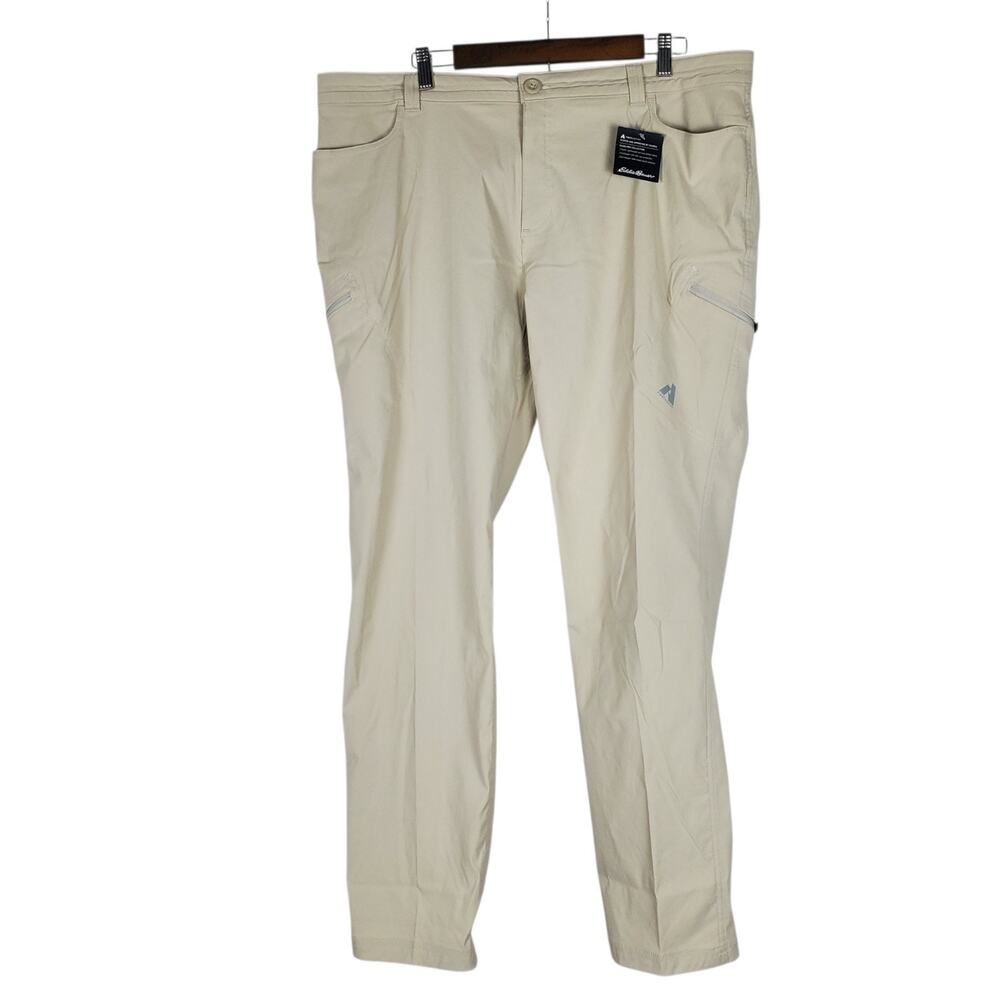 NEW EDDIE BAUER First Ascent Guide Pro Pants 20 Pumice Beige Outdoor Cargo Hike